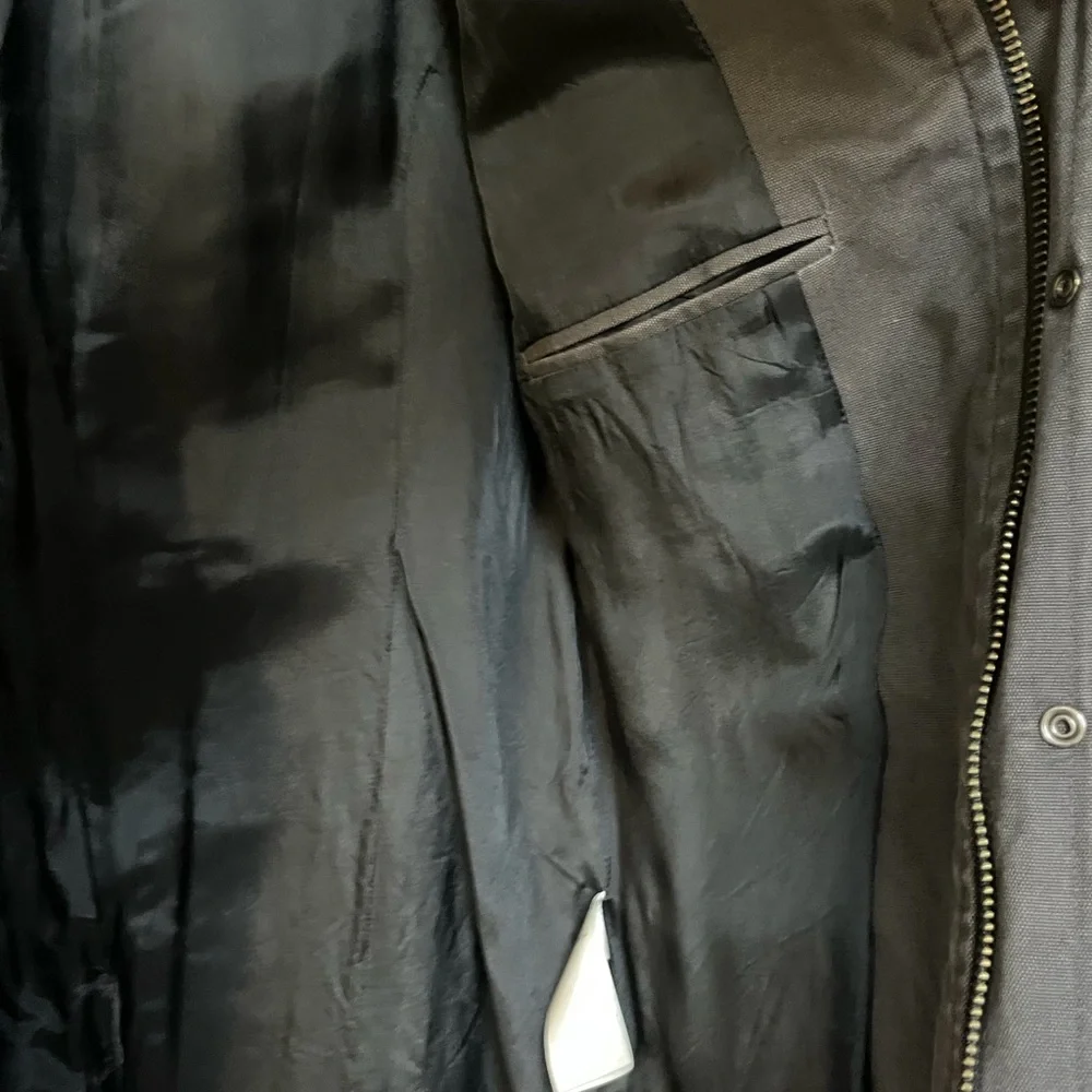 REISS Elbow Canvas Utility Military Jacket Biker 4 Pocket Men's Gray - Picture 9 of 11